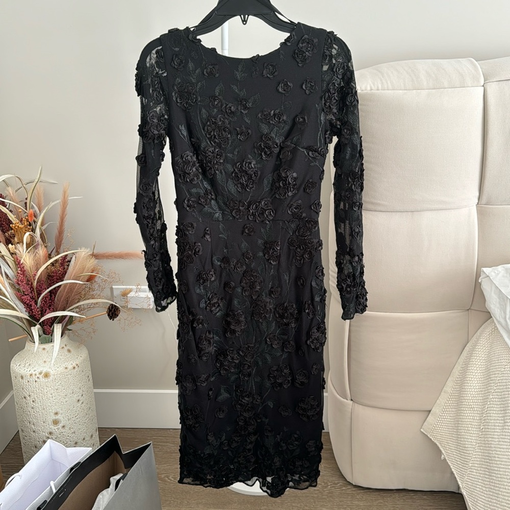 Elegant Aqua Formal Black Dress Size 4 (S)